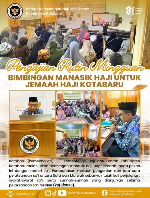 Bimbingan Manasik Haji Rutin di Kantor Kemenhaj Kotabaru